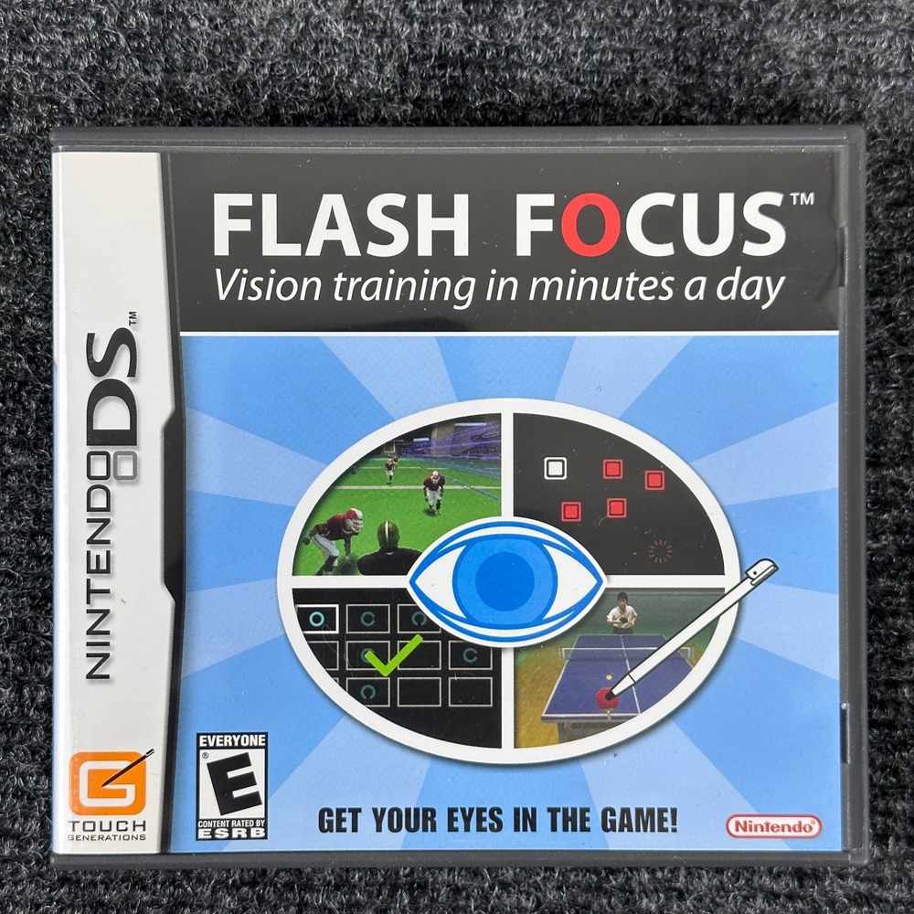 Flash Focus Vision Training in Minutes a Day Nintendo DS CIB Complete
